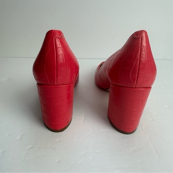 Marc Fisher Caitlin Women's size 8 Pointy Toe Pump Block Heel Slip On Shoes Pink - Picture 3 of 10